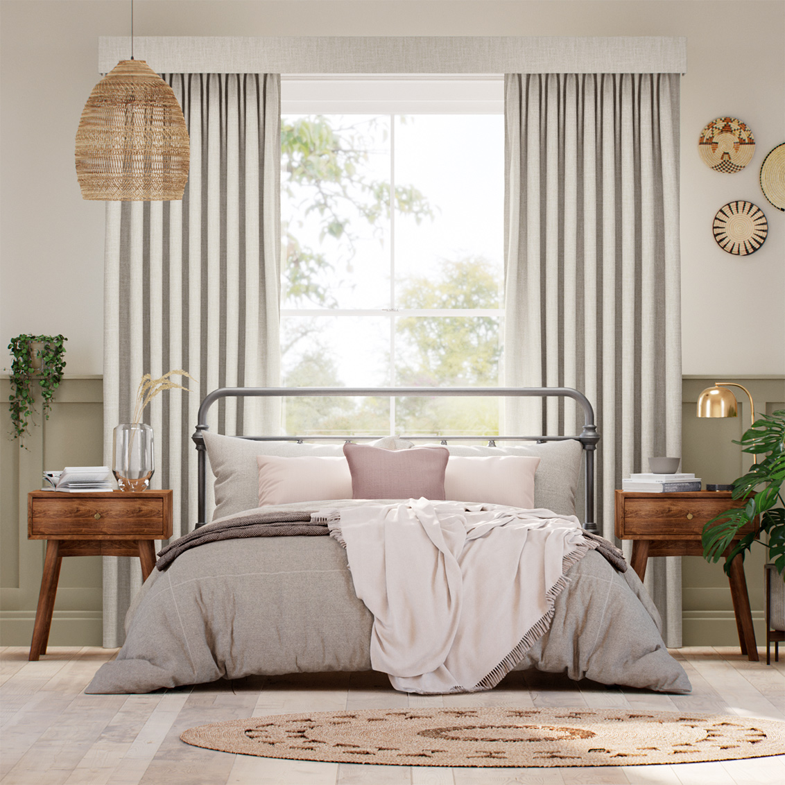 Complete Blackout Arlo Hemp Curtain