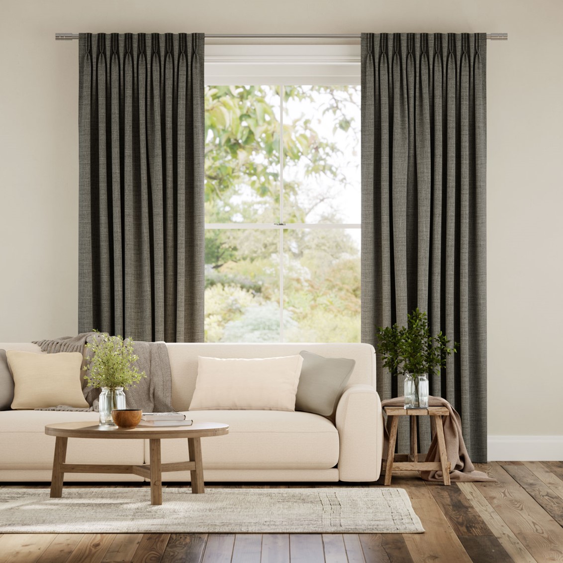 Arlo Warm Grey  Curtains