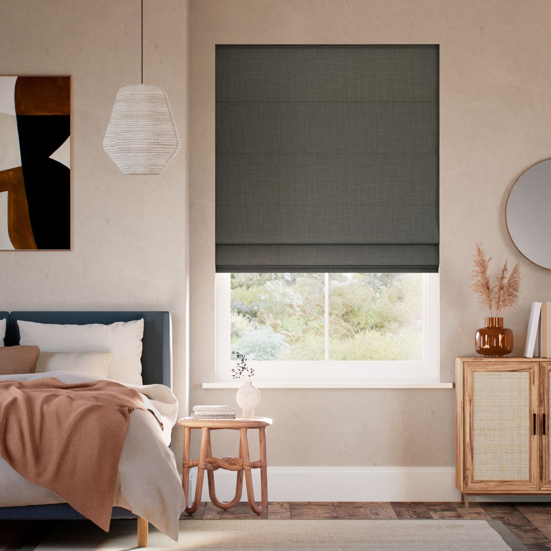 Arlo Warm Grey  Roman Blind