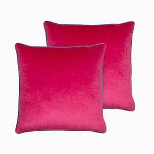 Athena Velvet Fuchsia & Peacock Cushion thumbnail image