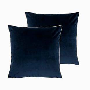 Athena Velvet Indigo & Fawn Cushion thumbnail image