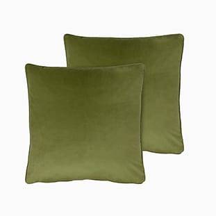 Athena Velvet Moss Cushion thumbnail image