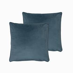 Athena Velvet Slate Blue Cushion thumbnail image