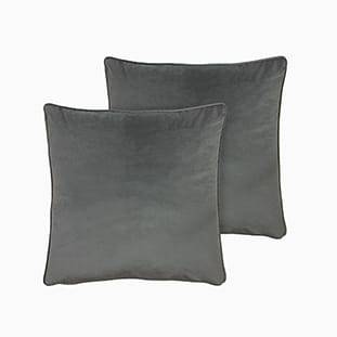 Athena Velvet Steeple Grey Cushion thumbnail image