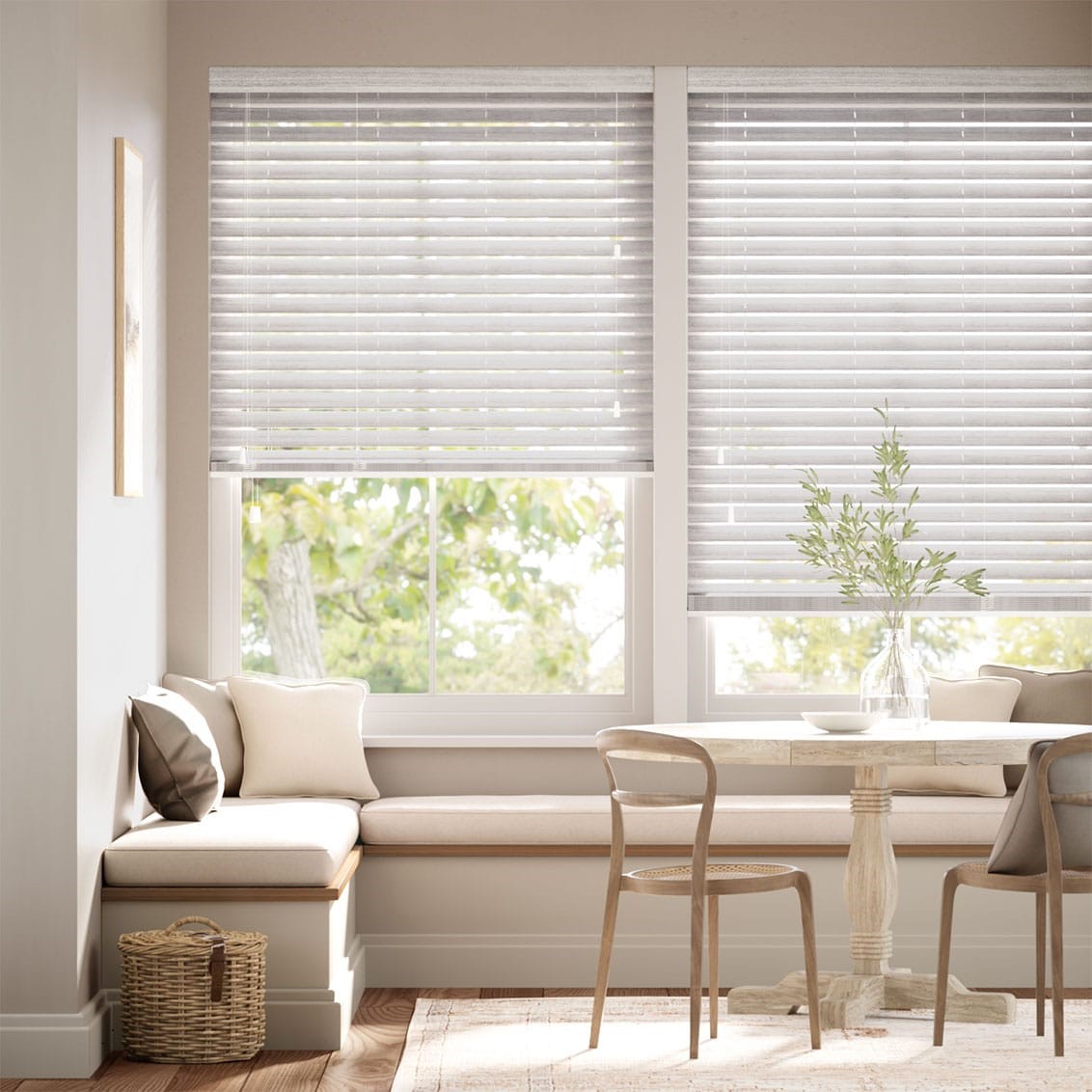 Atlanta Flint Grain Faux Wood Blind - 50mm Slat