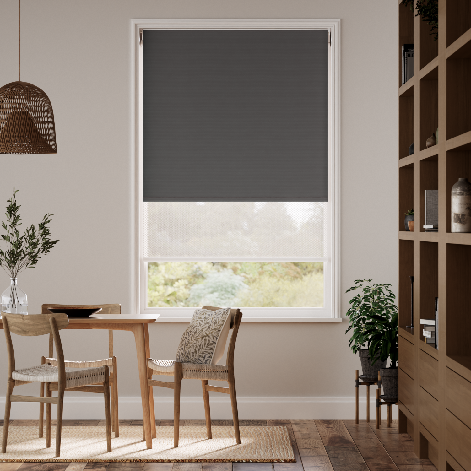 Electric Atom Pewter  Double Roller Blind