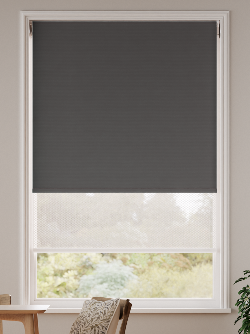 Twist2Go Atom Pewter Double Roller Blind thumbnail image