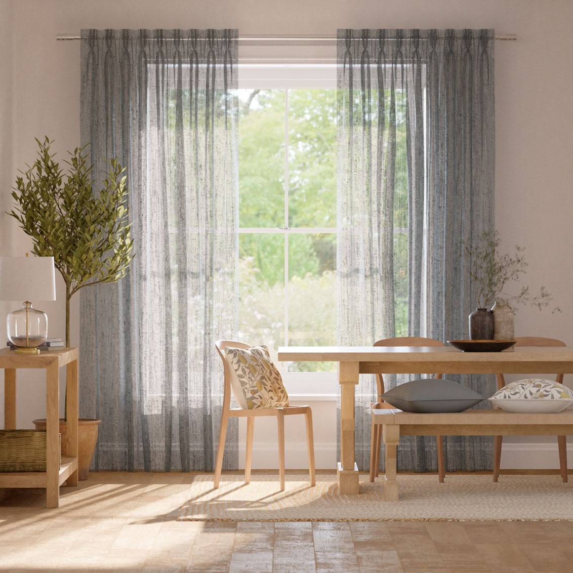 Aurelie Voile Platinum Curtains