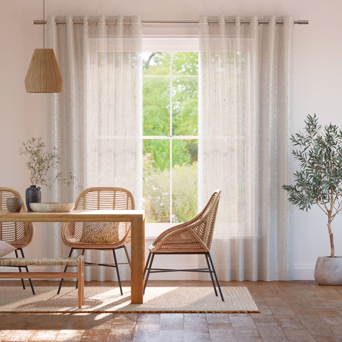 Aurelie Voile Shell Curtains