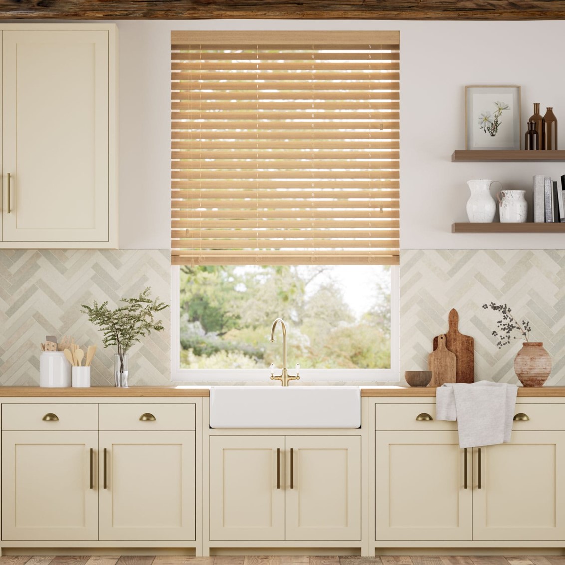 Autumn Oak Wooden Blind - 50mm Slat