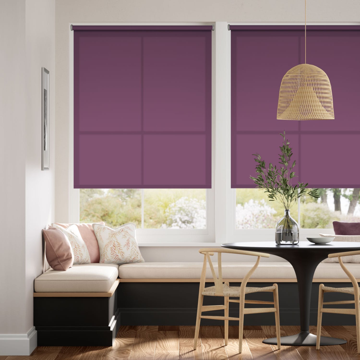 Electric Avalon Berry Roller Blind