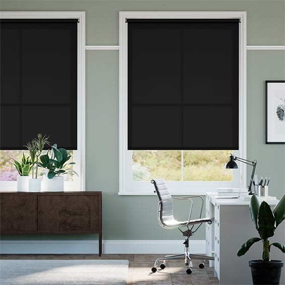 Electric Avalon True Black  Roller Blind