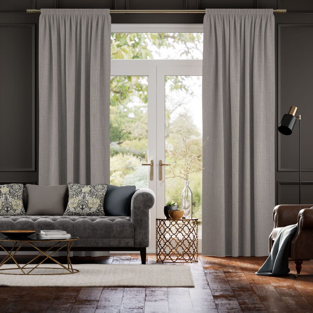 Buy Leafy Silhouette Grey Blackout curtains Online