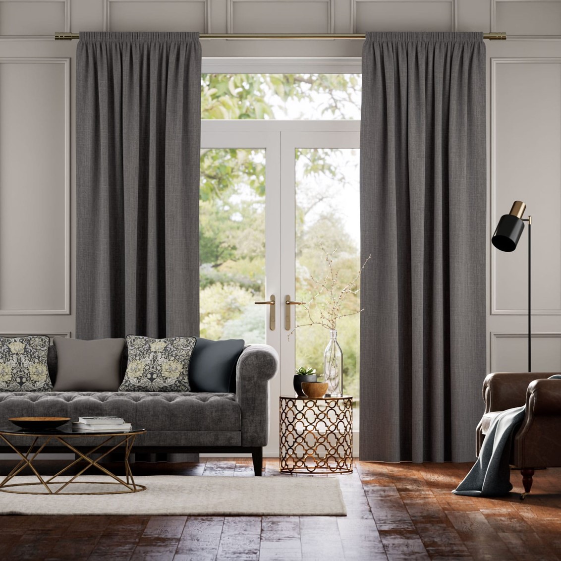 Averley Taupe Curtains