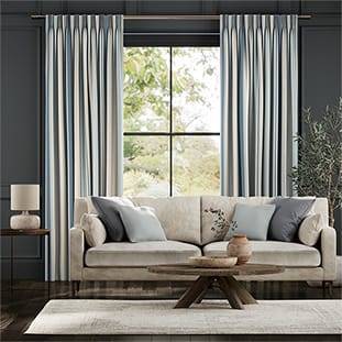 Awning Stripe Seaspray Curtains thumbnail image