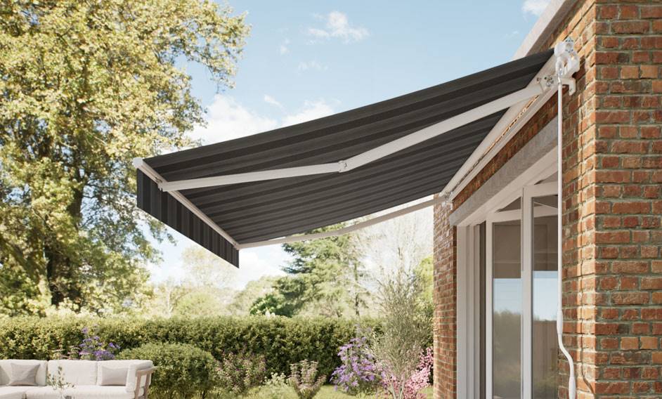 Bali Stripe Graphite Awning thumbnail image
