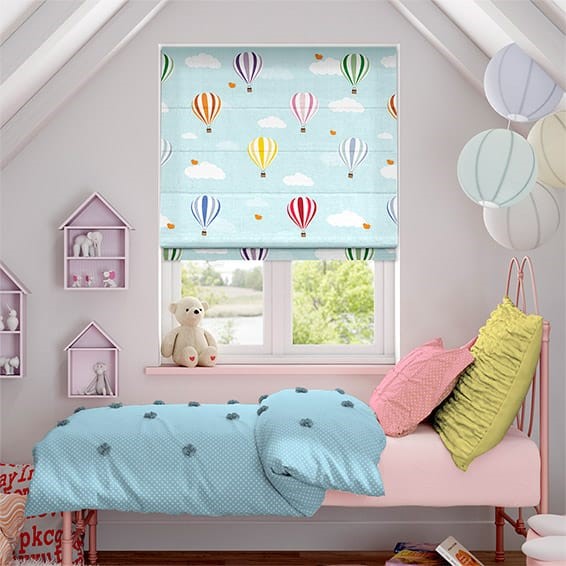 Balloons Flying High Roman Blind