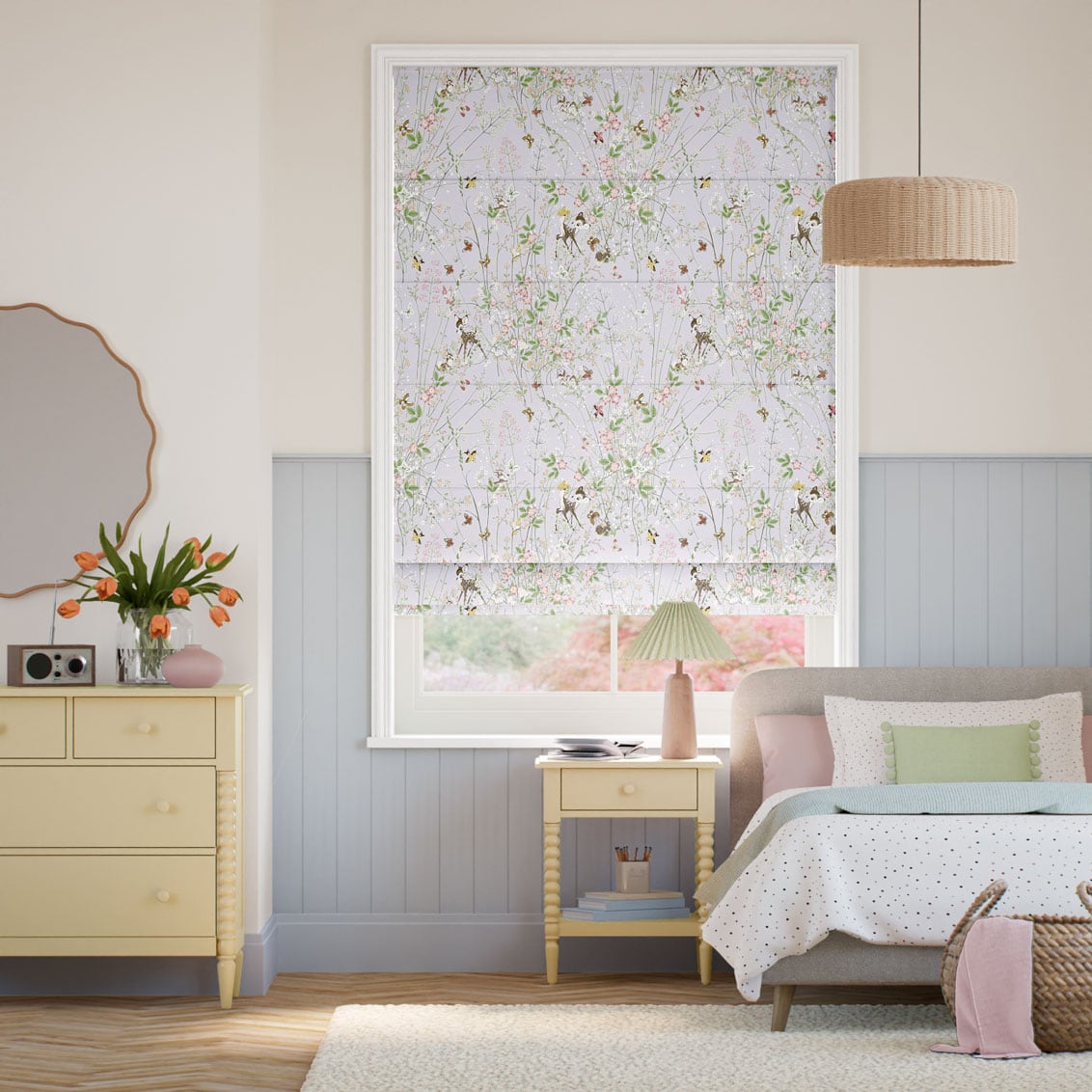 Bambi Lavender Roman Blind