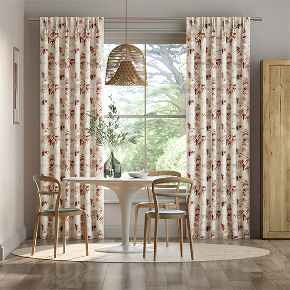 Bamboo Silhouette Paprika Curtains