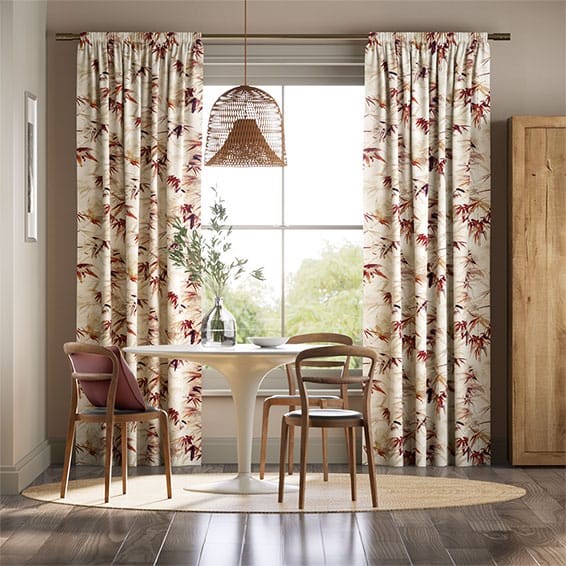 Bamboo Silhouette Paprika Curtains