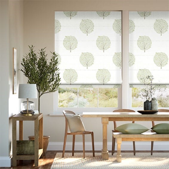 Bay Tree & Bird Fennel Roman Blind