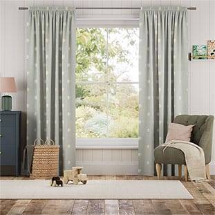 Bears & Balloons Mint Grey Curtains thumbnail image