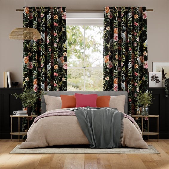 Bella Heron Midnight Curtains