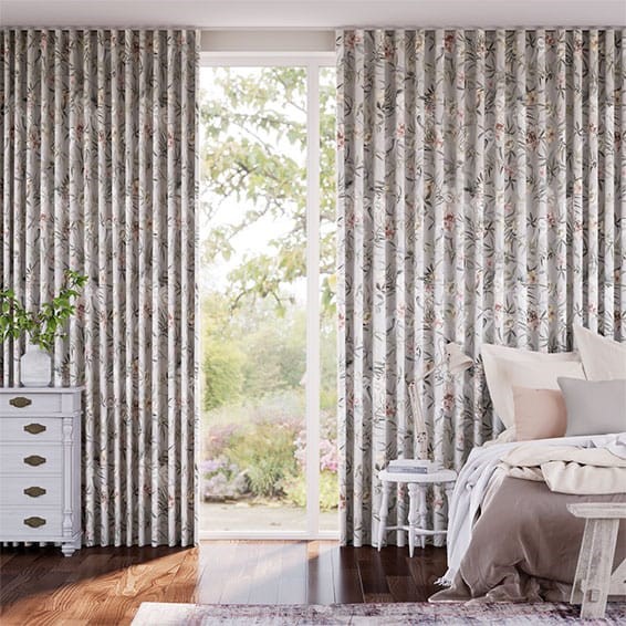 Bella Heron Silver Curtains