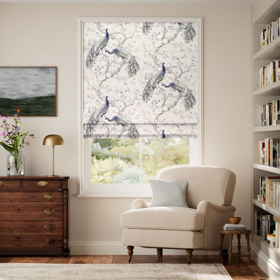 Belvedere Midnight Roman Blind