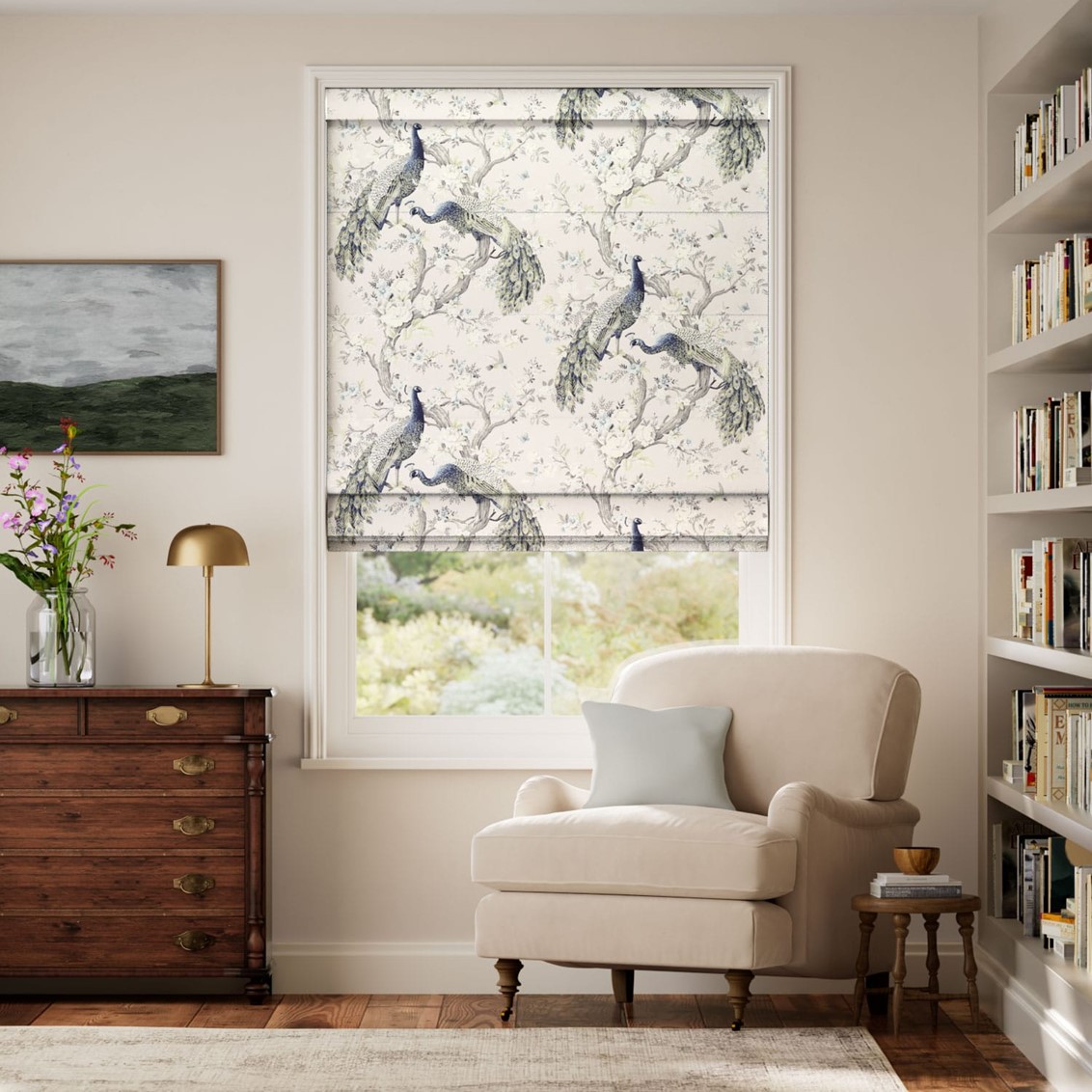 Belvedere Midnight Roman Blind