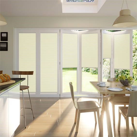 BiFold ClickFIT DuoLuxe Buttermilk Pleated Blind