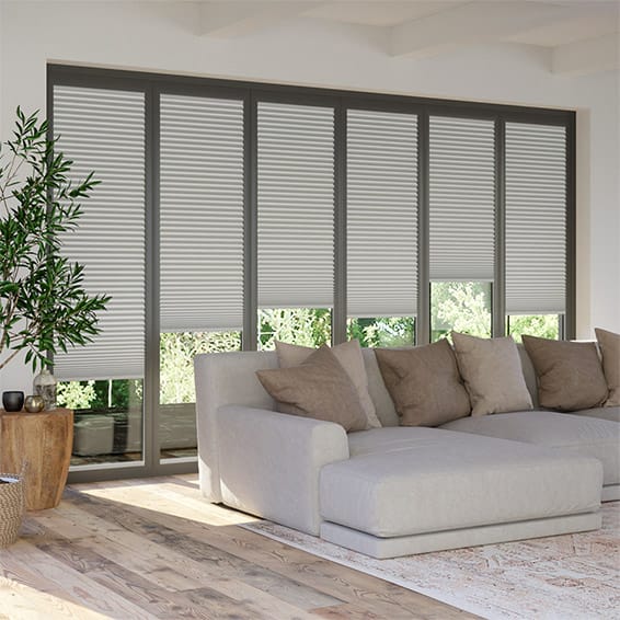 BiFold ClickFIT DuoLuxe Misty Grey Pleated Blind