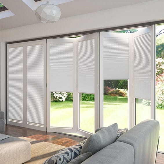 BiFold ClickFIT DuoShade Frost White Pleated Blind