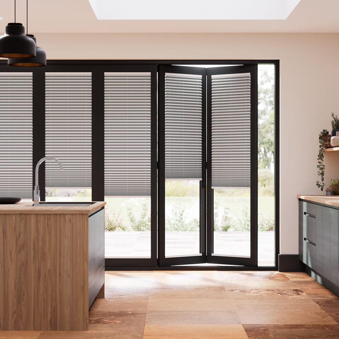 BiFold ClickFIT Premier Argent Pleated Blind