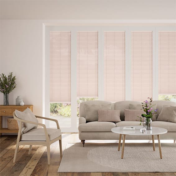 BiFold ClickFIT Voile Blush Pink Pleated Blind