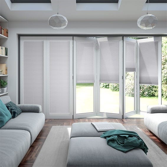 BiFold ClickFIT Palest Grey Pleated Blind