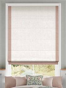 Bijou Linen Alabaster & Blush Pink Roman Blind thumbnail image