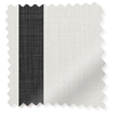 Bijou Linen Alabaster & Noir Inset Border Roman Blind sample image