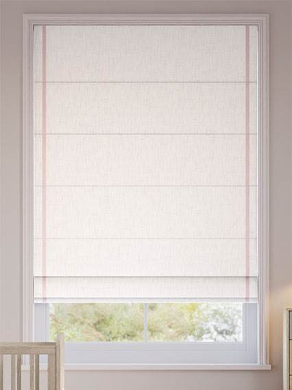 Bijou Linen Alabaster & Vintage Pink Roman Blind thumbnail image
