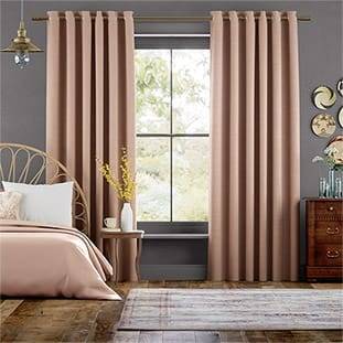 Bijou Linen Blush Pink Curtains thumbnail image