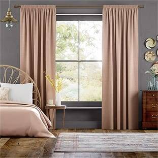 Bijou Linen Blush Pink Curtains thumbnail image