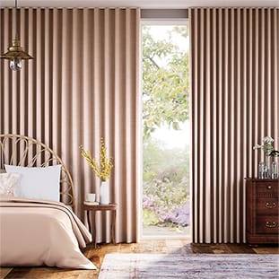 Bijou Linen Blush Pink Curtains thumbnail image