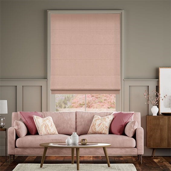 Bijou Linen Blush Pink  Roman Blind