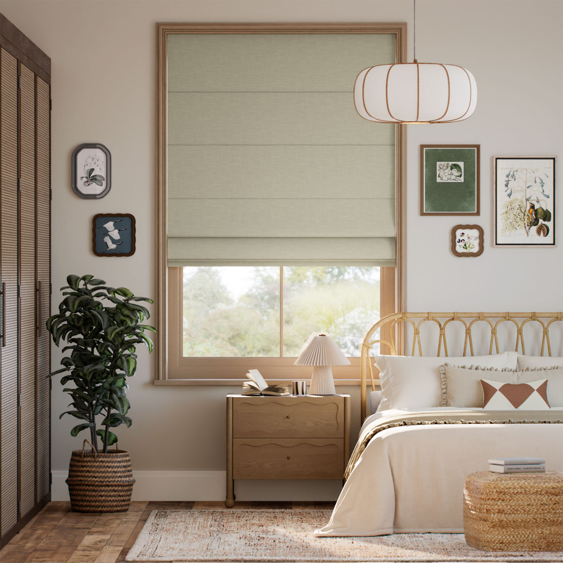 Bijou Linen Celadon Roman Blind
