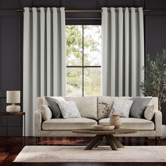 Bijou Linen Dove Grey  Curtains