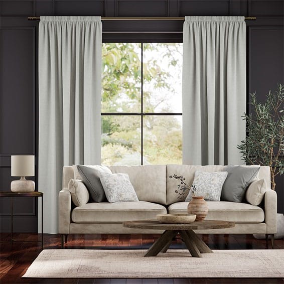 Bijou Linen Dove Grey  Curtains