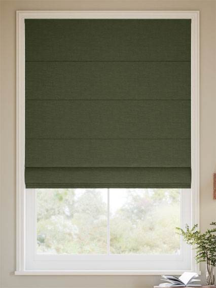 Bijou Linen Forest Green Roman Blind thumbnail image