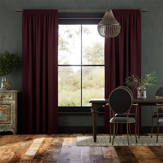 Bijou Linen Grape  Curtains