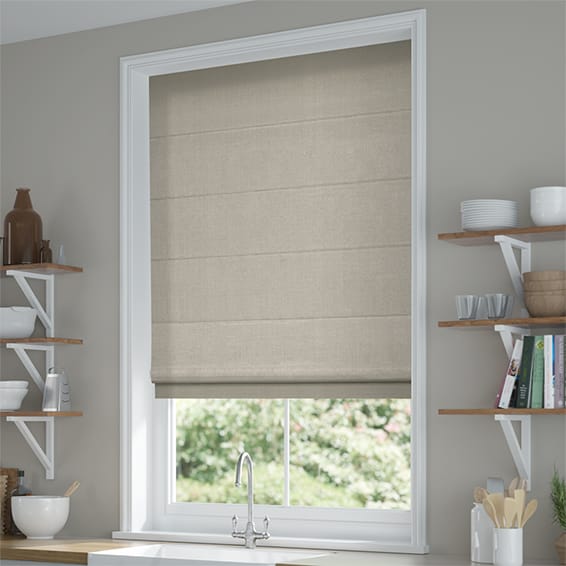 Bijou Linen Grey Wash Roman Blind