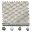 Bijou Linen Grey Wash & Sea Foam Trimmed Roman Blind sample image